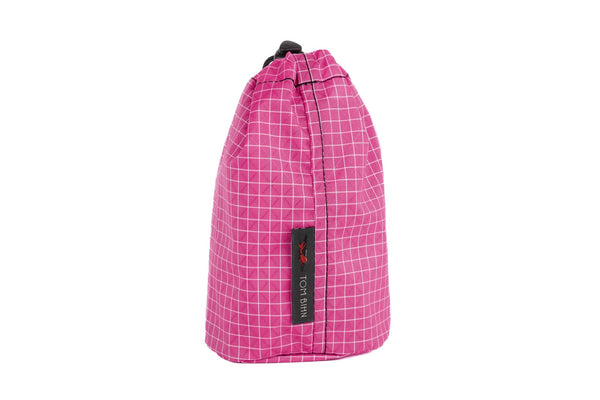 A Size 1 Cerise (bright pink with white grid) 200 Halcyon Travel Stuff Sack.